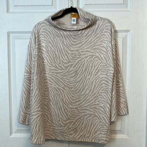 Zebra Print Long Sleeve Top